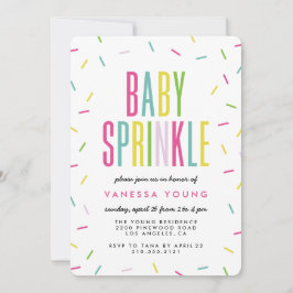モダンなベイビー スプリンカル シャワー招待状 招待状