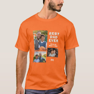 モダンなベスト・ダッド・エバー 3枚の写真コラージュ 父の日 Tシャツ