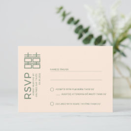 モダンなベトナム式ウェディングのRSVPはがき