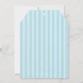 モダンなベビーの甘い男の赤ちゃんの誕生の発表 案内状 (裏面)