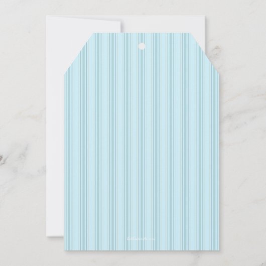 モダンなベビーの甘い男の赤ちゃんの誕生の発表 案内状 (裏面)