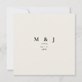 モダンなベージュのシンプルなスクエア結婚式 II 招待状 (正面)