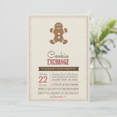 モダンなベージュクッキー交換招待状 招待状 (スタンド正面)