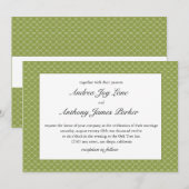 モダンなペアグリーンのビーハイブウェディング招待状 招待状 (正面/裏面)