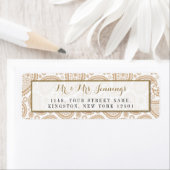 モダンなペイズリー ウェディングコレクション - ブラウン ラベル (インサイチュ)