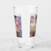 モダンなペイントのクリスマスツリー 紫の装飾 タンブラーグラス (右)