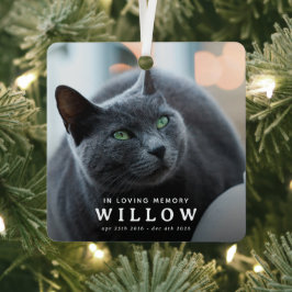 モダンなペットの猫の思い出の写真の記念品のクリスマス メタルオーナメント
