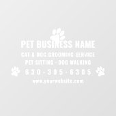 モダンなペットグルーミングカーウィンドウステッカー ウィンドウサイン (シート)