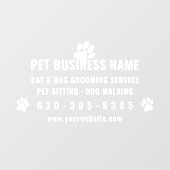 モダンなペットグルーミング カーウィンドウステッカー ウィンドウサイン (シート)