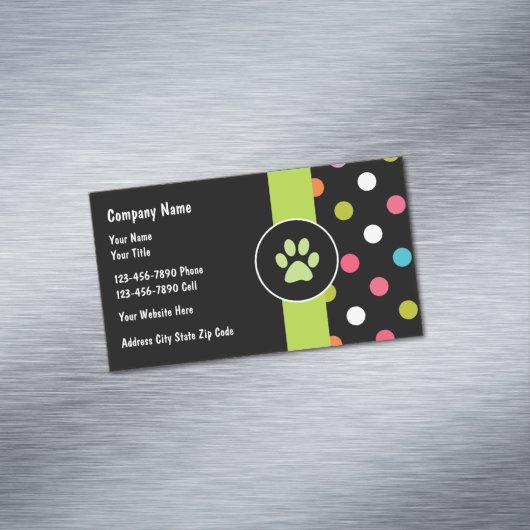 モダンなペットテーマ マグネット名刺 (インサイチュ)