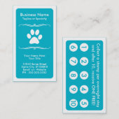 モダンなペット足のロイヤリティカード ロイヤリティカード (正面/裏面)