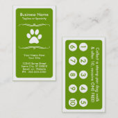 モダンなペット足のロイヤリティカード ロイヤリティカード (正面/裏面)