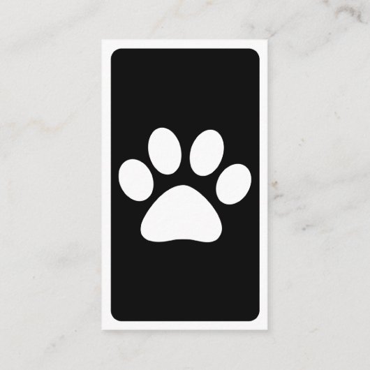 モダンなペット足 名刺 (裏面)