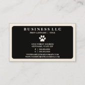 モダンなペット足 名刺 (裏面)