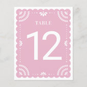 モダンなペペルピカド ウェディングテーブルナンバー ラベンダー (裏面)