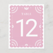 モダンなペペルピカド ウェディングテーブルナンバー ラベンダー (正面)