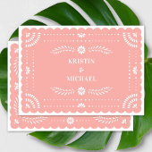 モダンなペペル・ピカド・メキシカン・ウェディング招待状 招待状