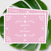 モダンなペペル・ピカド・メキシカン・ウェディング招待状 招待状