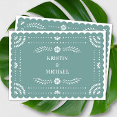 モダンなペペル・ピカド・メキシカン・ウェディング・招待状 招待状