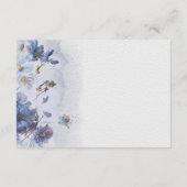 モダンなペリウィンクルブルーの野生の花の結婚式 受付カード エンクロージャーカード (裏面)