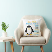 モダンなペンギンの誕生の発表の子供部屋の枕 クッション (椅子)