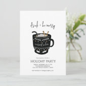 モダンなホットココアドリンクと楽しいホリデーシーズン 招待状 (スタンド正面)