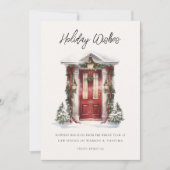 モダンなホリデーウィッシュビジネス用フラットホリデーカード シーズンカード (正面)