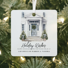 モダンなホリデーウィッシュビジネス メタルオーナメント