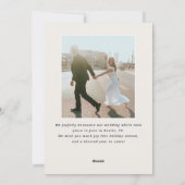 モダンなホリデー 新婚 結婚報告 シーズンカード (裏面)