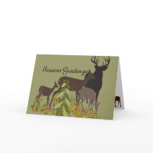 モダンなホリデー　鹿の家族