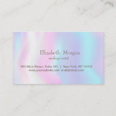 モダンなホログラフィックゴールドのコンフェッティロイヤルティカード ロイヤリティカード (裏面)