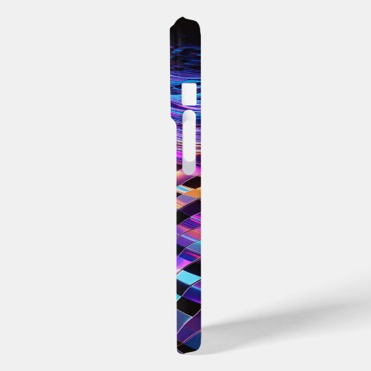 モダンなホログラフィック液体グリッドフォンケース  vibrant Case-Mate iPhoneケース (裏面 / 左)