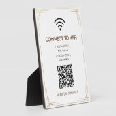 モダンなホワイトゴールド アールデコ調WiFi フォトプラーク (側面)
