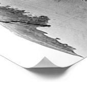 モダンなホワイトシャークの肖像画 ポスター (角)