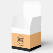 モダンなホワイト ピーチ ブラック カンパニー ロゴ ウェブサイト フェイバーボックス (オープン)