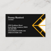 モダンなホームコンストラクション請負業者 ハンドマン ロゴ 名刺 (裏面)