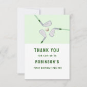 モダンなホールインワン パーティーゴルフ 誕生日 サンキューカード (正面)