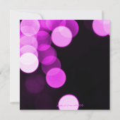 モダンなボケピンクのグリッターとグラマラスな誕生日パーティー 招待状 (裏面)