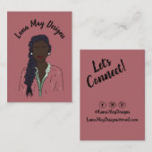 モダンなボス女性向けジュエリー ディスプレイ 名刺 (正面/裏面)