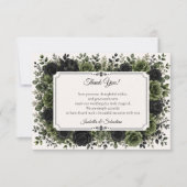 モダンなボタニカルウェディング サンキューカード (正面)