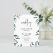 モダンなボタニカルデザインのウェディング招待状（予算対応） (スタンド正面)