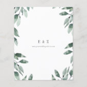 モダンなボタニカルデザインのウェディング招待状（予算対応） (裏面)