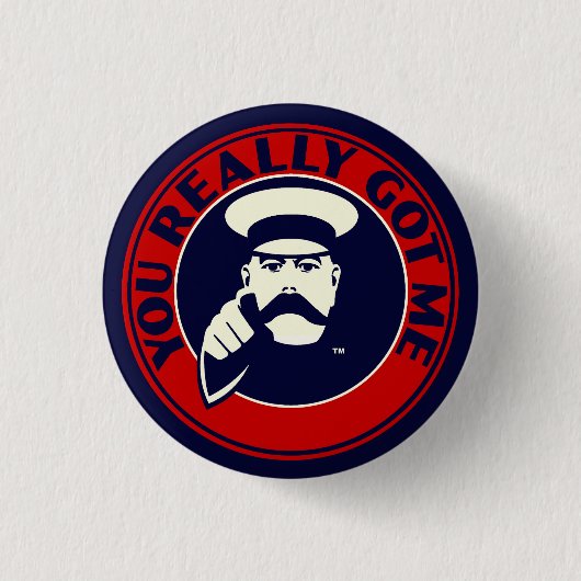 モダンなボタンのバッジ。 よじれ"実際に得ました私を" 缶バッジ (正面)