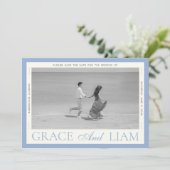 モダンなボーダーエレガンスの写真付きSave the Date セーブザデート (スタンド正面)