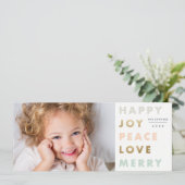 モダンなボールドタイプの写真クリスマスカード シーズンカード (スタンド正面)