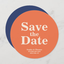 モダンなボールドタイポグラフィーの結婚式のSave the Date セーブザデート