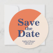 モダンなボールドタイポグラフィーの結婚式のSave the Date セーブザデート (正面)