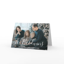 モダンなボールドネーム フォト エレガント クリスマス