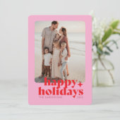 モダンなボールドフォトピンクとレッドグラフィックタイプ シーズンカード (スタンド正面)