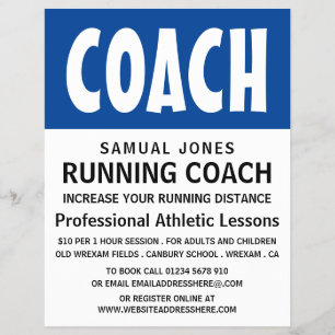 モダンなボールド、アスレチックスレッスン広告フライヤー チラシ